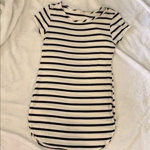 Striped Short Sleeve Dress